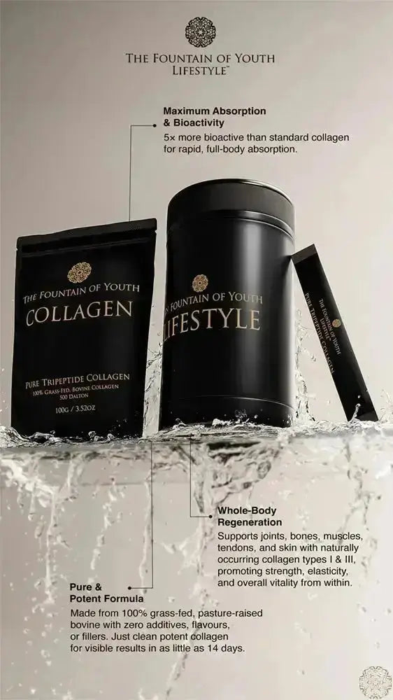 Fountain of Youth Lifestyle - Australia - Exclusive Pure Bovine Tripeptide Collagen - 200g Super - Saver Bag