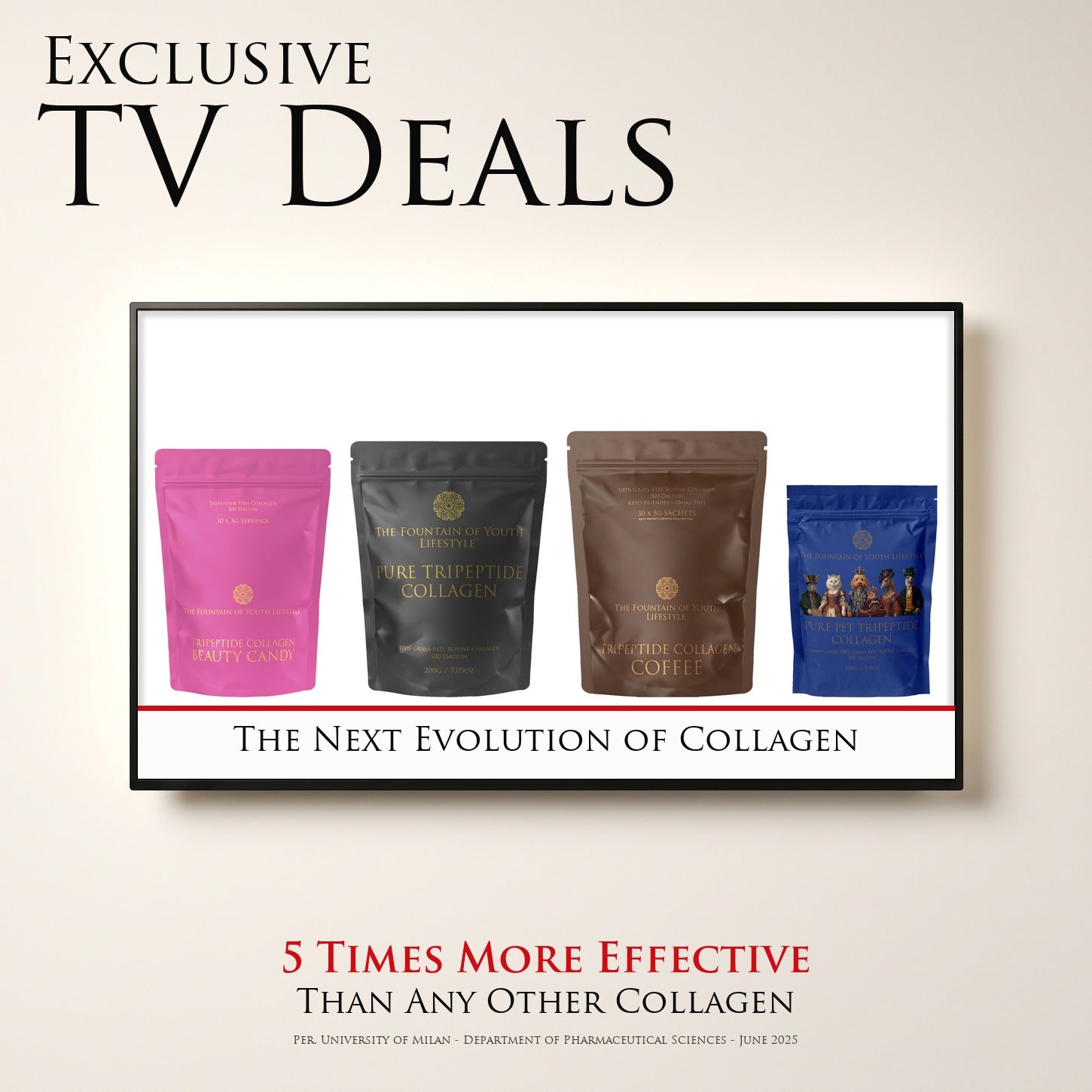 Exclusive TV Deals - The Fountain of Youth Lifestyle Pure Tripeptide Collagen