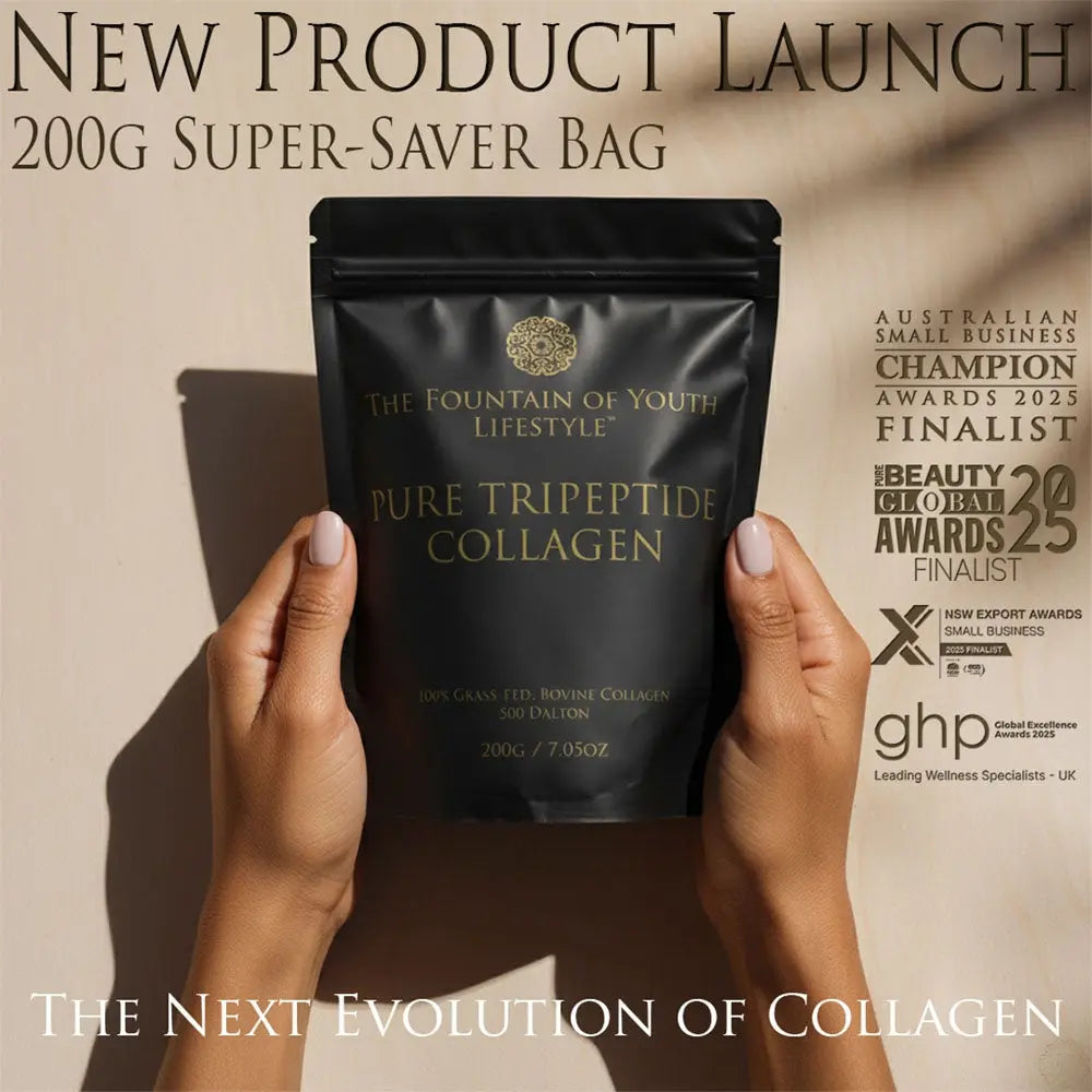 Exclusive Pure Bovine Tripeptide Collagen - 200g Super-Saver Bag Fountain of Youth Lifestyle