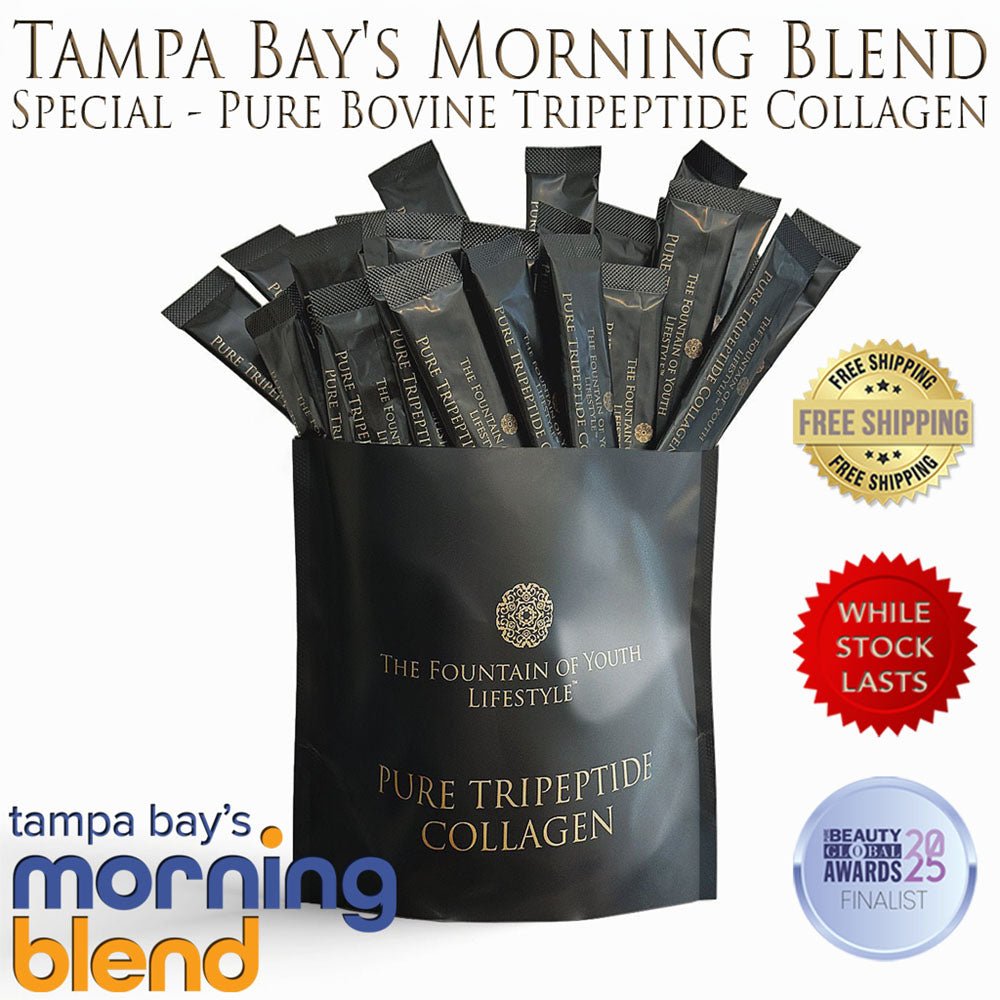 Fountain of Youth Lifestyle - Australia - Tampa Bay's Morning Blend Special - Pure Bovine Tripeptide Collagen: 30 Daily Serves